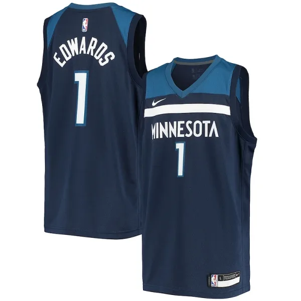 Exquisit Sophistiziert Anthony Edwards Minnesota Timberwolves Nike Youth 2020/21 Swingman Jersey Icon Edition Navy für die Saison