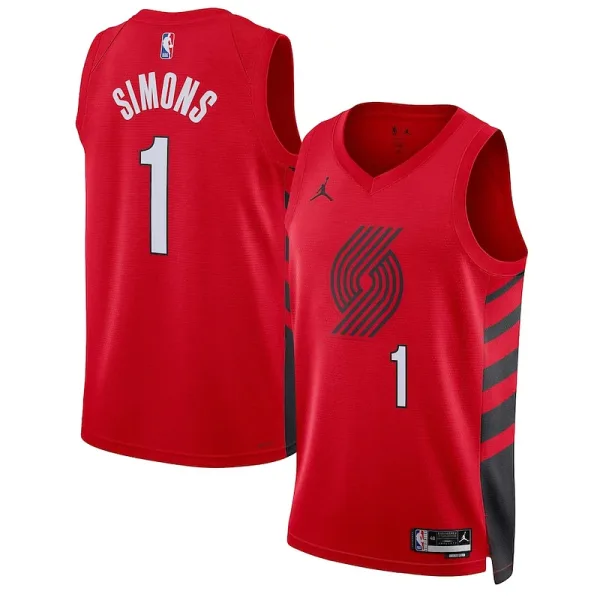 Schön Komfortabel Attraktiv Anfernee Simons Portland Trail Blazers Jordan Brand Unisex Swingman Jersey Statement Edition Red für die Saison