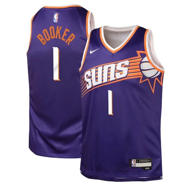 Perfekt Einzigartig Fasziniert Devin Booker Phoenix Suns Nike Youth Swingman Jersey Icon Edition Purple für die Saison