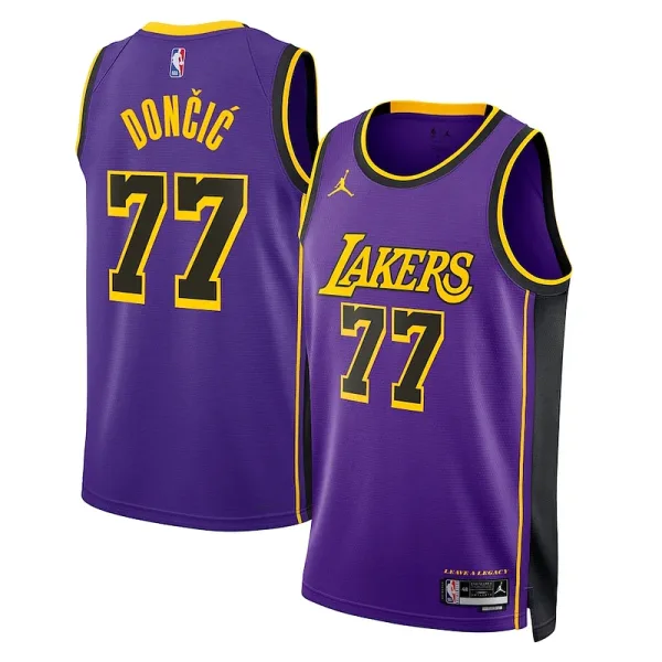Magnifisent Praxisorientiert Robust Luka Dončić Los Angeles Lakers Jordan Brand Statement Edition Swingman Jersey Purple für die Saison