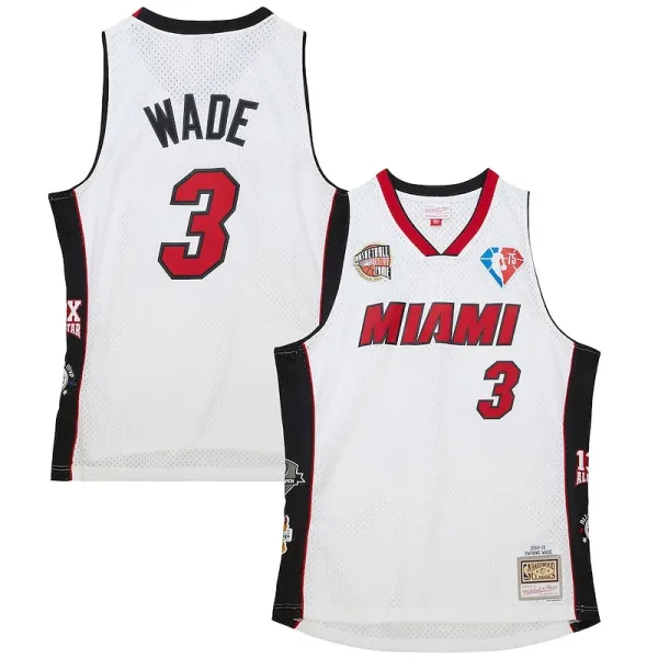 Haltbar Cool Sophistiziert Dwyane Wade Miami Heat Unisex Hall of Fame Class of 2023 Throwback Swingman Jersey White für die Saison